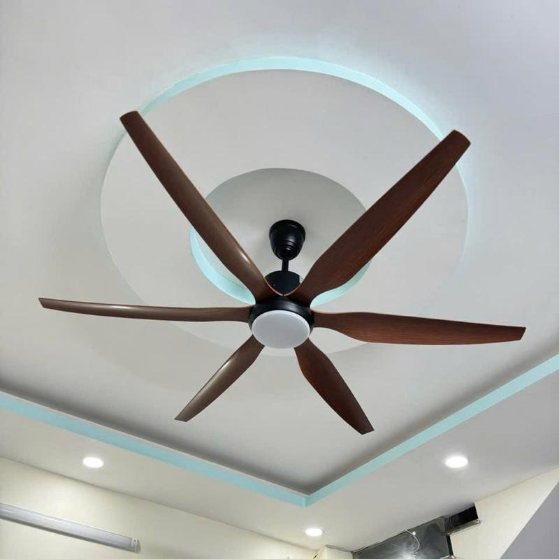 Quạt Trần 6 Cánh Chất Liệu Cánh ABS, Đường Kính Cánh 1m67 ,Lõi Đồng Điều Khiển Từ Xa 6 Cấp Độ Gió và 3 Chế Độ Ánh Sáng Cực Mát, Cực Êm Fan QuạT