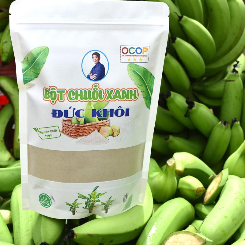  Bột Chuối Xanh nguyên chất Đức Khôi Loại 1Kg - Tinh Bột Kháng Cao - Hỗ Trợ Đại Tràng  trào ngược táo bón ruột kích thích 