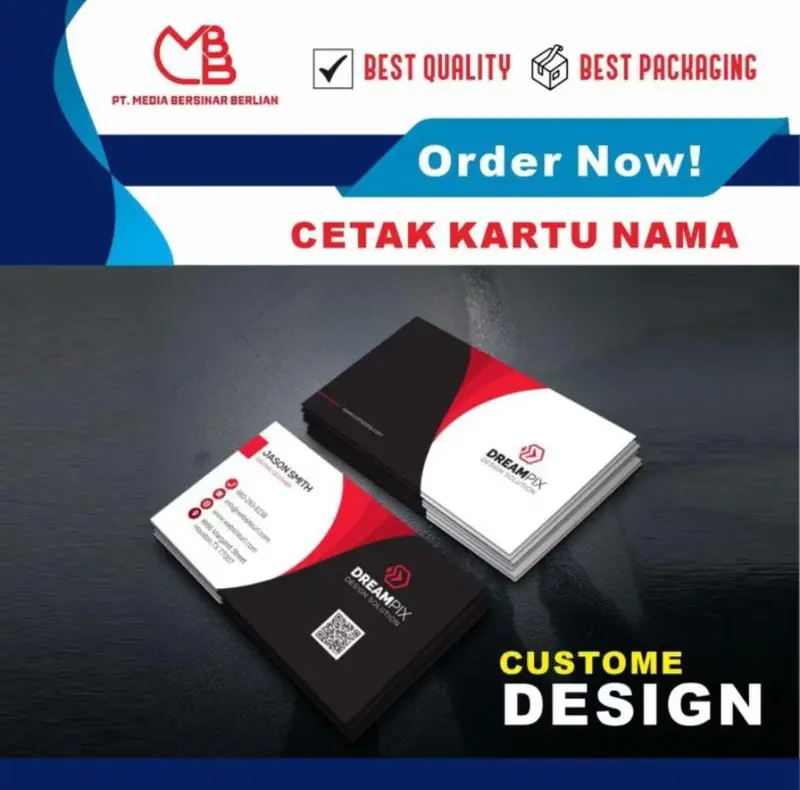 Cetak Kartu Nama 2 Sisi Custom Design, Ukuran, Bahan 0