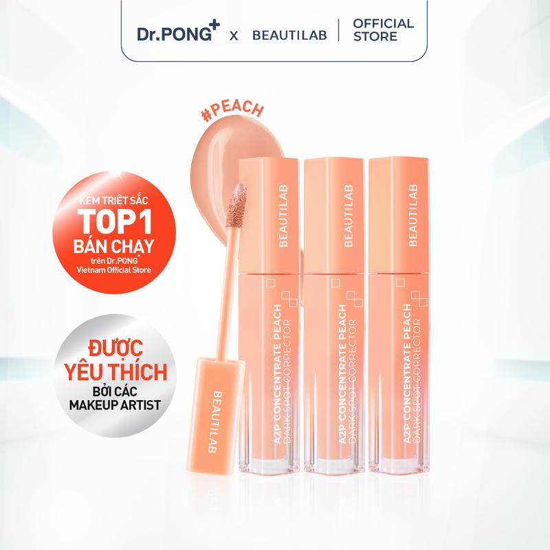 Kem che khuyết điểm & triệt sắc BEAUTILAB A2P Concentrate Peach Dark Spot & Retouch Brightening Concealer 2.5g
