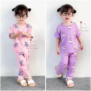 JUNECOLLECTIONS BAJU JUMPER ANAK PIYAMA ANAK LENGAN PENDEK PAKAIAN TIDUR ANAK CELANA PANJANG LENGAN PENDEK #451-457 Fashion
