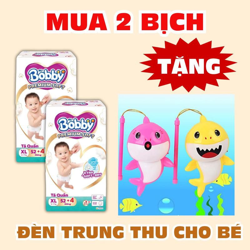 Bỉm/Tã quần cho bé Bobby Premium Soft M64, L60, XL56, XXL52