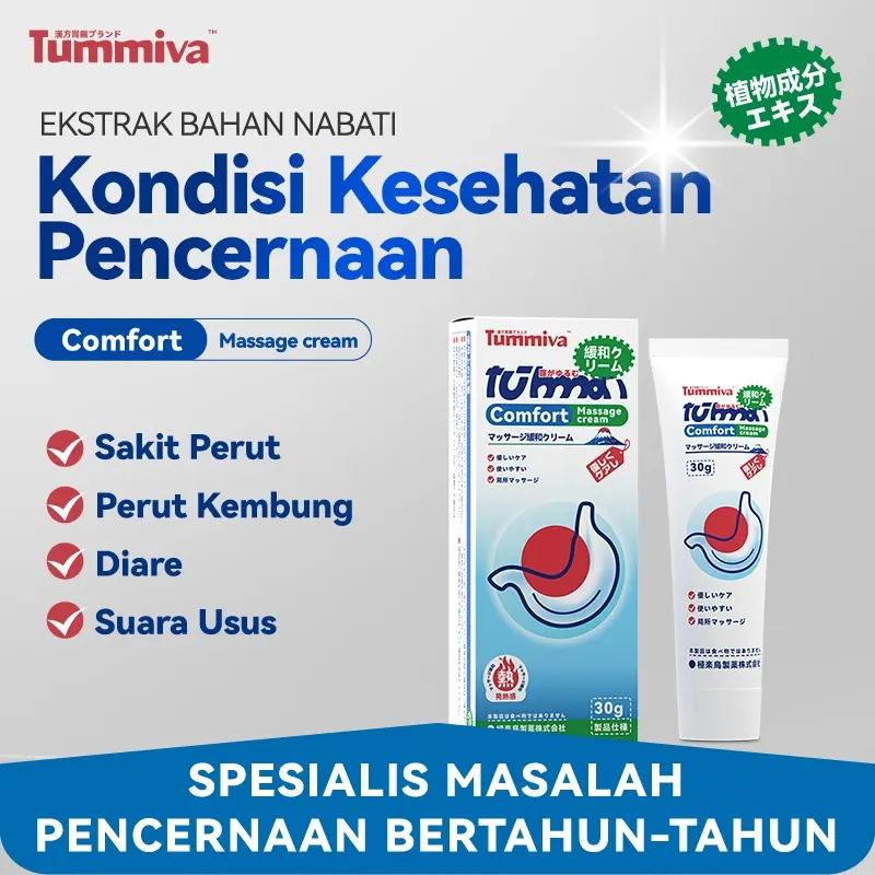 CODTummiva Comfort Massage Cream Gel Herbal 30ML -Obat Asam Lambung, Sakit Perut, Kembung & Sembelit
