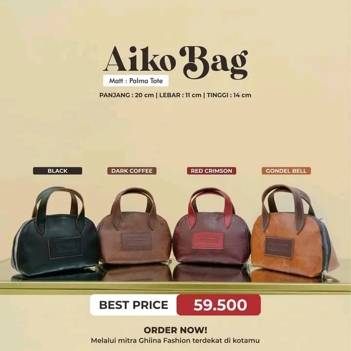 Aiko bag by Ghiina Fashion - Tas cantik bahan palma tote - kekinian mewah elegant simple 1