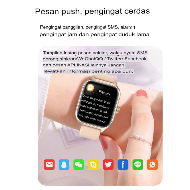 (BISA COD) Jam Tangan Pintar 2024 Smartwatch GTS 4 Watch Series 9 Anti Air Fitur Panggilan Bluetooth Kalkulator Pemantauan Kesehatan Olahraga 4