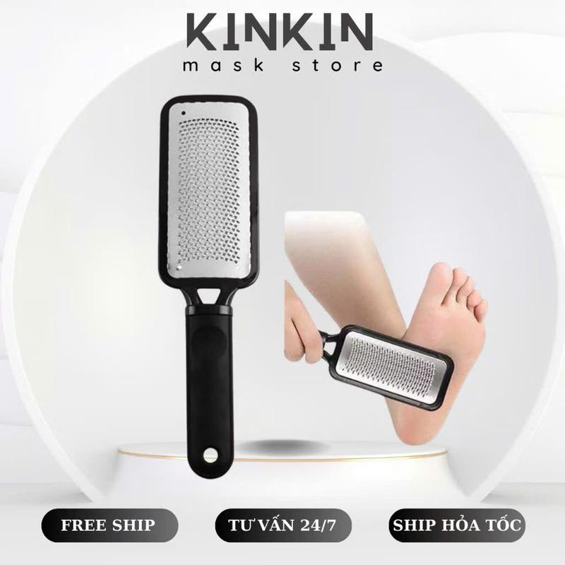 Bàn chà gót chân inox KINKIN mask store có kem dưỡng massage chân