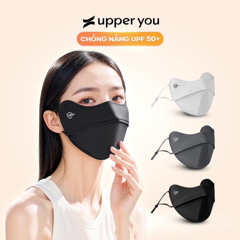 Khẩu Trang Chống Nắng 2 Lớp UPF50+ Mỏng Nhẹ Mịn Mát UPPER YOU Thun Lạnh Thoáng Khí - FM03