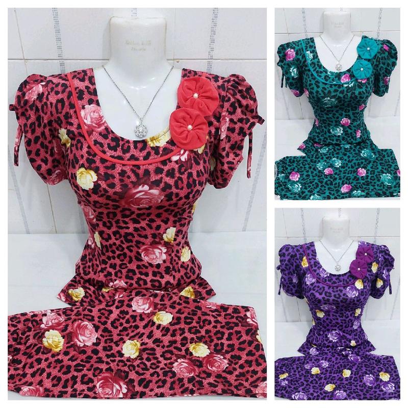  B1234 đồ bộ thun  quần dài ống ôm áo có nhấn ben Nữ 