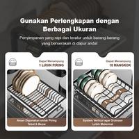 Gambar ANI Rak Pengering Piring 3 Susun Hemat Tempat – Rak Dapur Multifungsi Kokoh untuk Piring, Mangkuk & Gelas Anti Karat Kapasitas Besar V1A3 - Hitam (3 SUSUN) dari Anugrah Nusantara Industri Kota Administrasi Jakarta Utara 4 Tokopedia