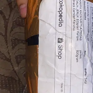KRIPIK KACA/KRIPCA PEDAS DAUN JERUK 500gram Keripik Snack Cemilan Kerupuk