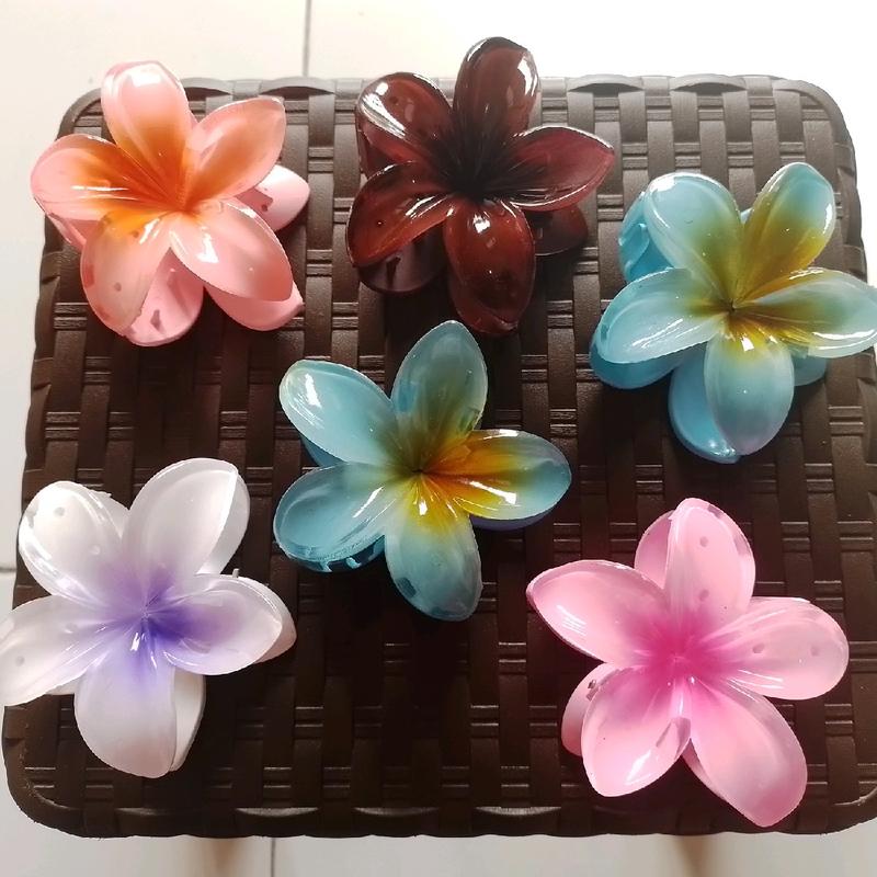 Jepit Rambut Model Bunga Kamboja Jepitan Rambut Cantik Model Bunga Kamboja Cantik Clips 0