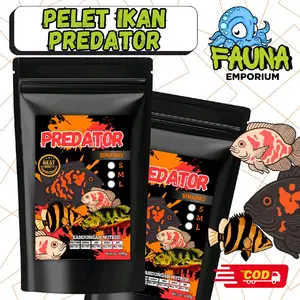 Pelet Ikan Predator Tenggelam 100g Pakan Ikan Protein Tinggi