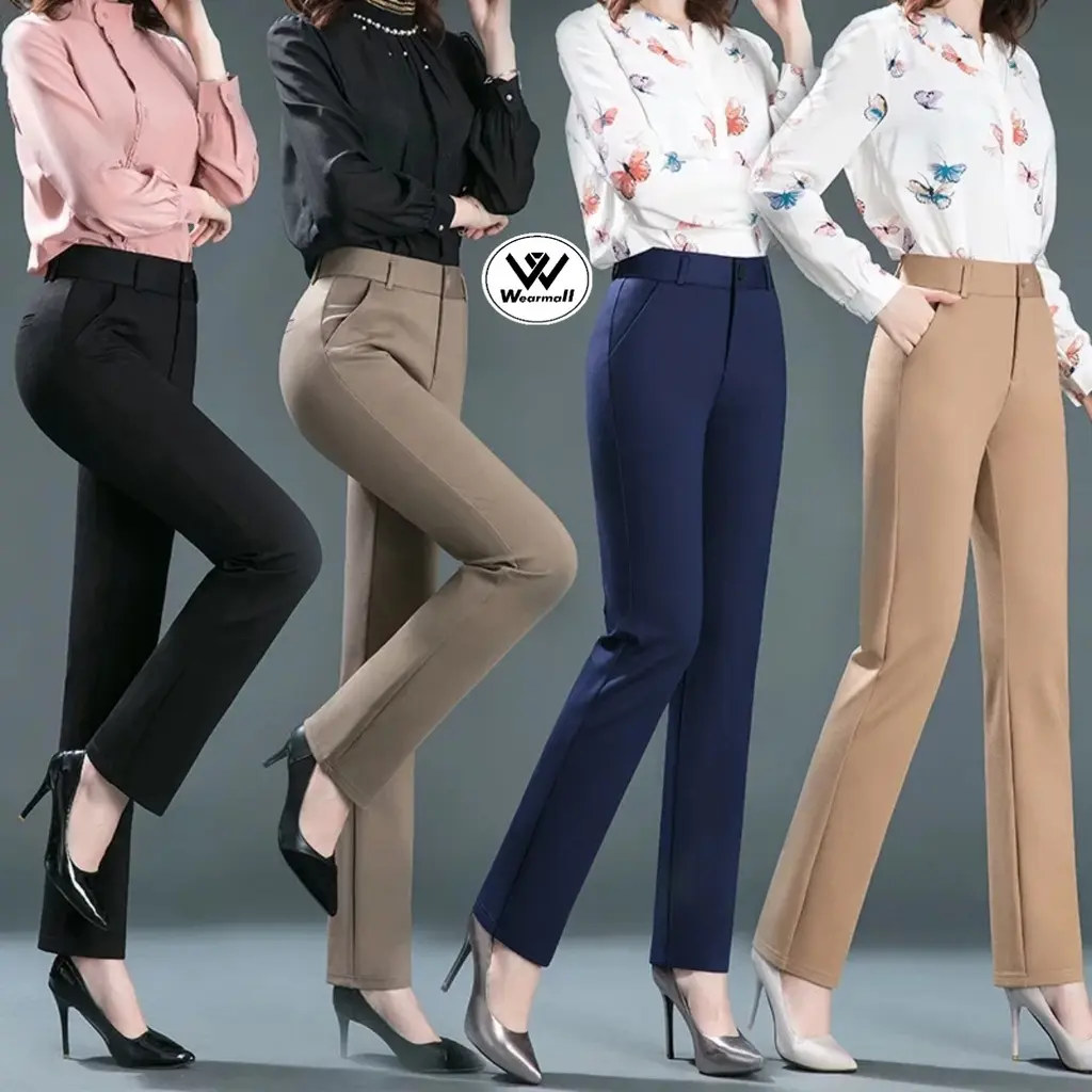 Celana Kantor Wanita │Celana Bahan / Formal / Celana Dasar Wanita Terbaru Model SlimFit A004
