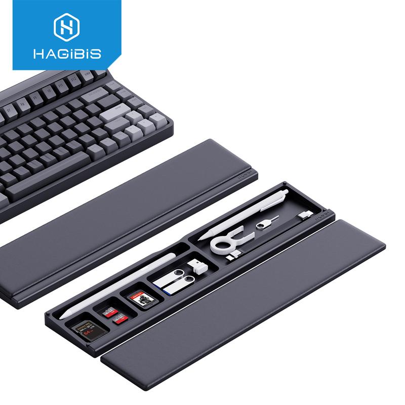 Hagibis-Đệm Tựa Cổ Tay Cho Bàn Phím, Hỗ Trợ Mút Hoạt Tính Mềm Công Thái Học, Hộp Đựng Máy Tính Để Bàn, Dễ Dàng Gõ, Giảm Đau Cho Văn Phòng Và Gia Đình