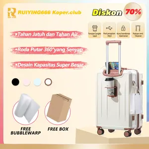 【RUIYING66 Koper.club】608 Koper style Wanita dan Pria, koper keren, koper traveling, koper kece,Koper multifungsi murah, port pengisian USB, kapasitas besar, Koper Murah,koper Berkualitas Tinggi, Koper 24 Inci, koper traveling cewek, koper  kabin