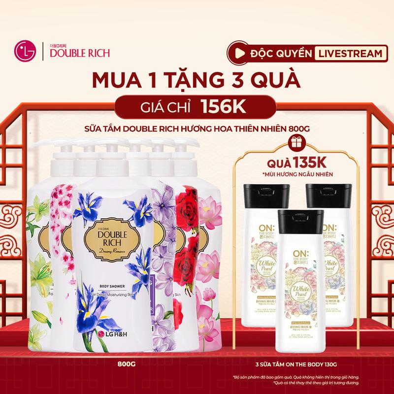LG Daily Beauty Official LIVE Sữa tắm hương hoa Double rich 800g