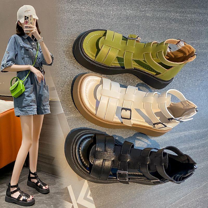 NF5568 - Sandal Laba-Laba Fashion Wanita Import Terbaru 2023 - Green, 36