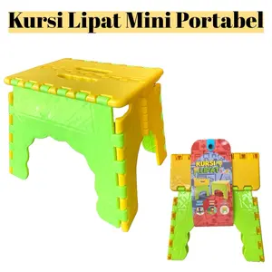 MURAH!!!(BISA COD) KURSI LIPAT MINI PORTABEL PRAKTIS KURSI ANAK PLASTIK TEBAL