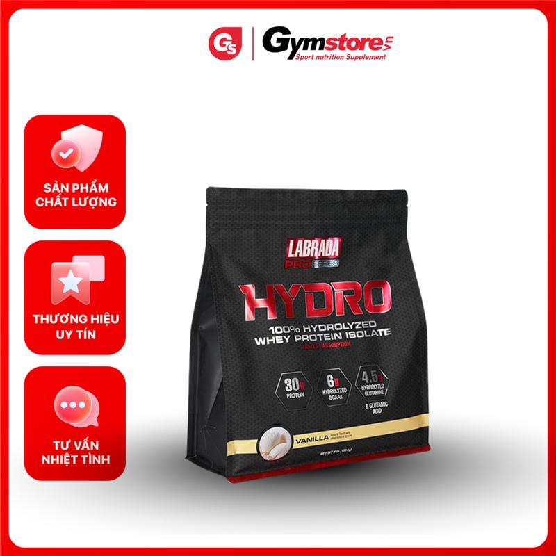  Bột Labrada Hydrolyzed Whey Protein Isolate 4lbs  45 Servings  | Made in USA 