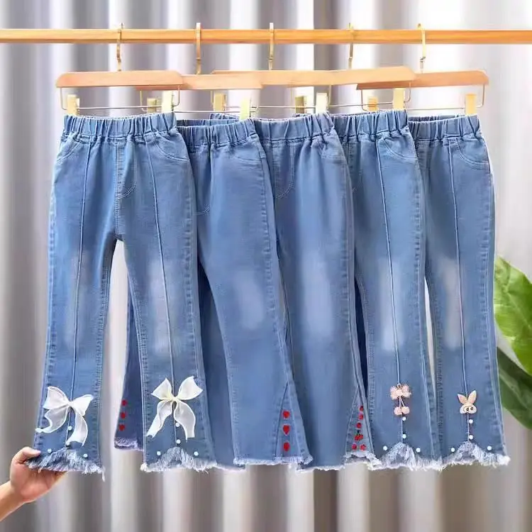 JEANS ANAK PEREMPUAN IMPORT USIA 1 TAHUN - 10 TAHUN CEWEK / CELANA PANJANG ANAK MUTIARA KAKI Fashion Motif Cantik