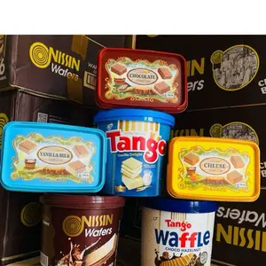 Marie Paket Dapet 6 Toples Nissin Wafers Tango Waffle Choco Hazelnut Vanilla Milk & Cheese