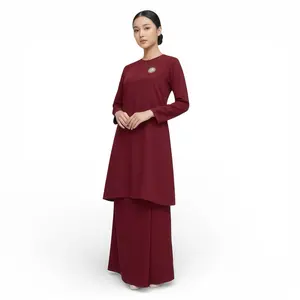 Setelan Kurung Melayu Aluna Polos  Baju Kurung Malay Polos SetRok Tunik