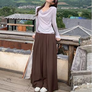 Two-Piece Lace Overlay T-Shirt for Women, Fall French Style Long Sleeve Fitted Top, High-End Casual Wear 3305 Blouses Lingerie Womenswear Basic Minimalist