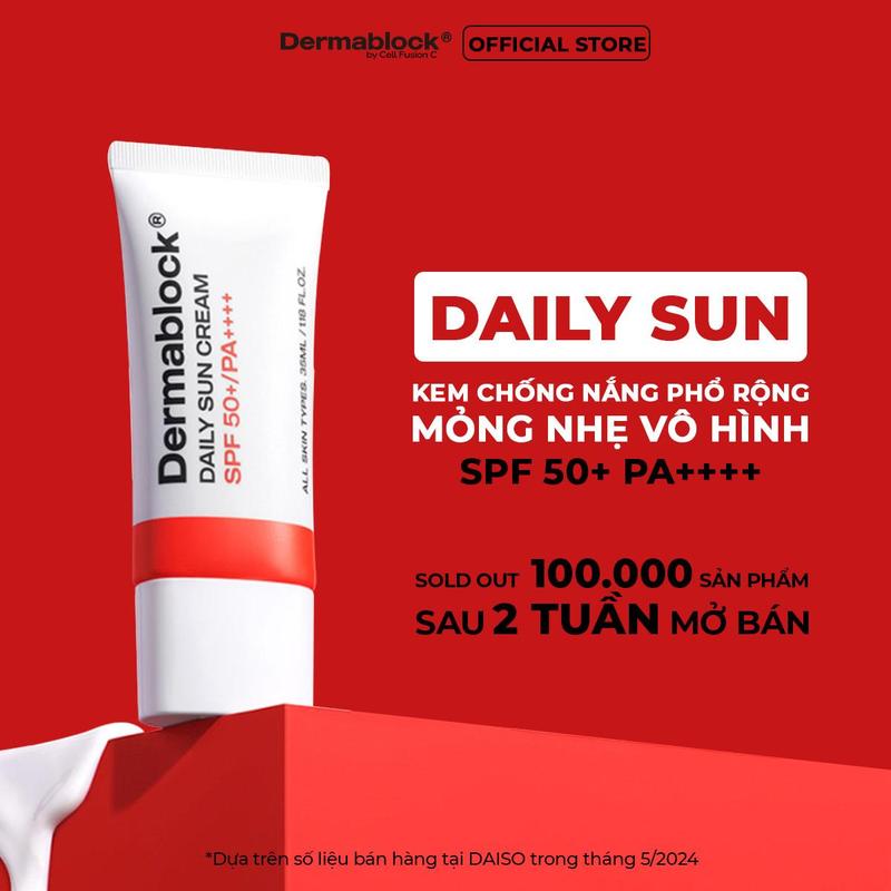 DEAL 99K KEM CHỐNG NẮNG DERMABLOCK SPF50+ PA++++ DÀNH CHO MỌI LOẠI DA 3