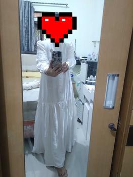 Product Review of Dress Lunna Dress Mahaira Premium Bahan Polo Linen Katun Premium Dress Wanita Muslim Dewasa Mewah  Pesta Elegant Gamis Kondangan Gaun Hitam Rayon Midi Navy Remaja Panjang Crinkle Basic Airflow from h**a 0