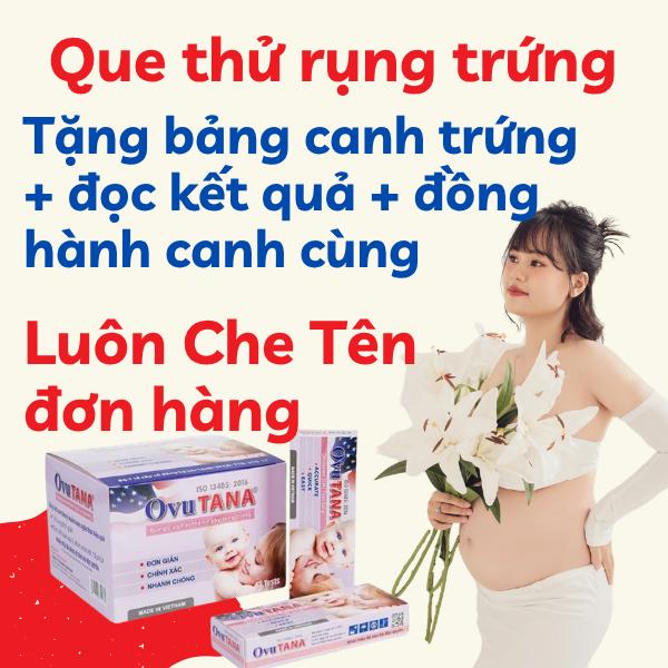Combo 10 Que Thử Rụng Trứng Ovutana Bản To Đậm ( Tặng bảng canh trứng)(LUÔN CHE TÊN )