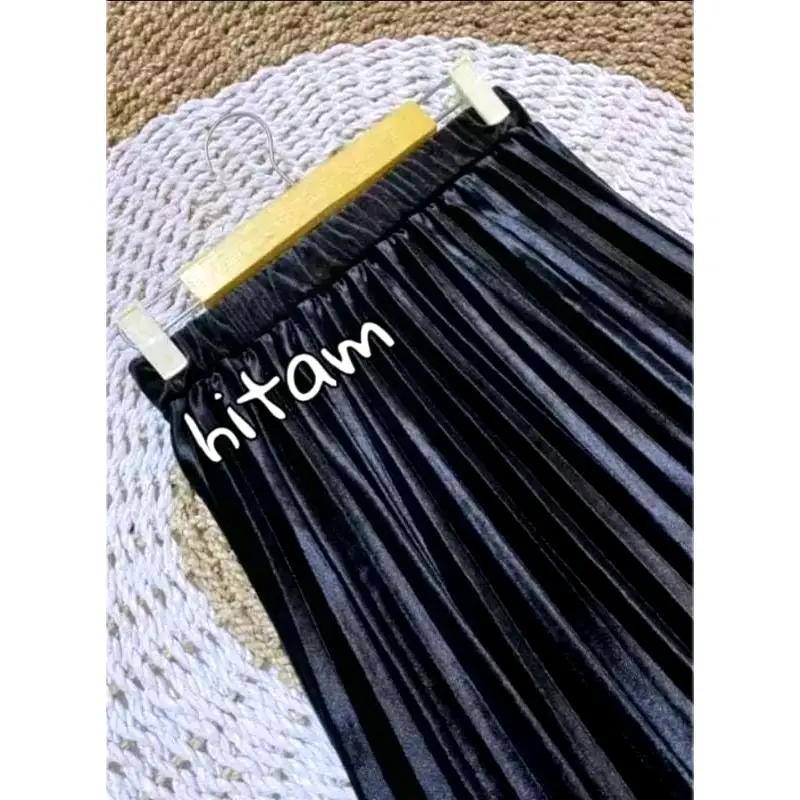 Rok plisket velvet 7/8 || Rok plisket bludru || Rok plisket bludru premium || Rok bludru pendek Dewasa Wanita Bawahan Cewek 1