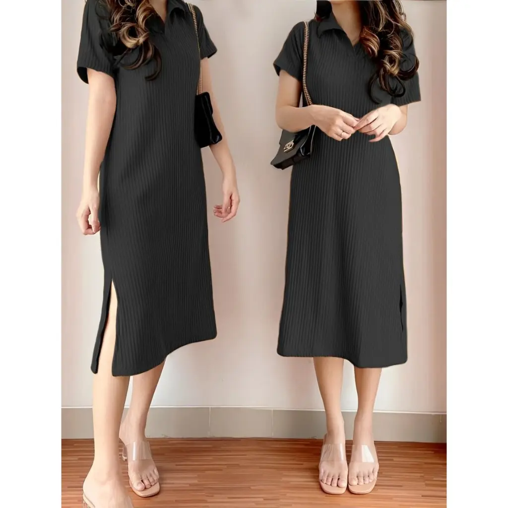 RO Dress Rajut Sandra Ld 90 - 100 cm P 110 cm B 300 gr Cotton Polyester Import