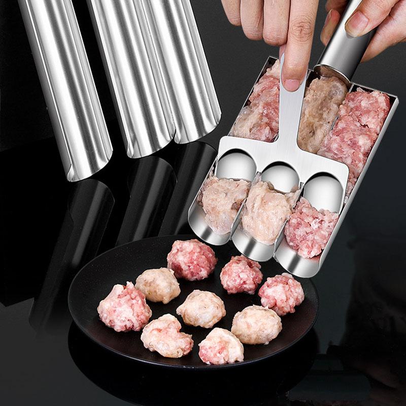 Product Introduction of Creative 304 stainless steel  Meatball Maker Set Fried Fish Beaf Meat Making Balls Mold  Kitchen Gadgets Cooking Accessories 2