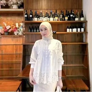 Jema Basic - Kemeja Basic Renda - Atasan Blouse Wanita