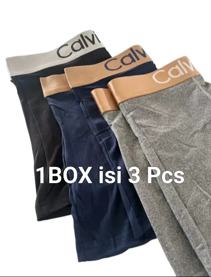 1BOX ISI 3PCS CELANA BOXER PRIA DEWASA/CELANA DALAM Cowok nyaman dan lembut