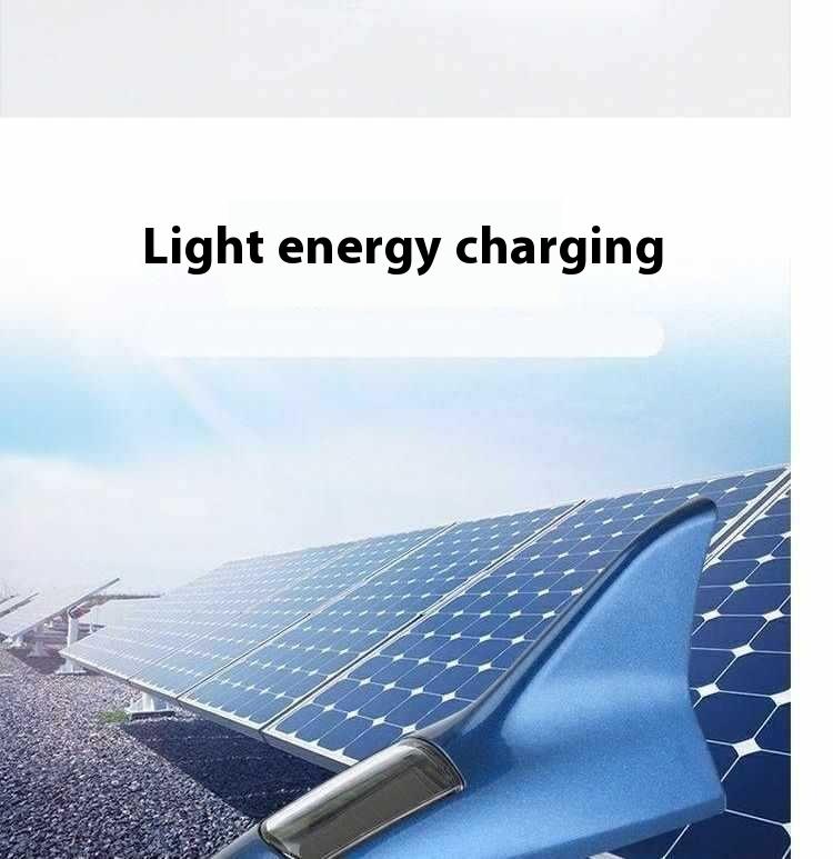 Product Introduction of Car solar flashing light decoration shark fin antenna anti rear end collision roof light LED tail wing modification warning light 7