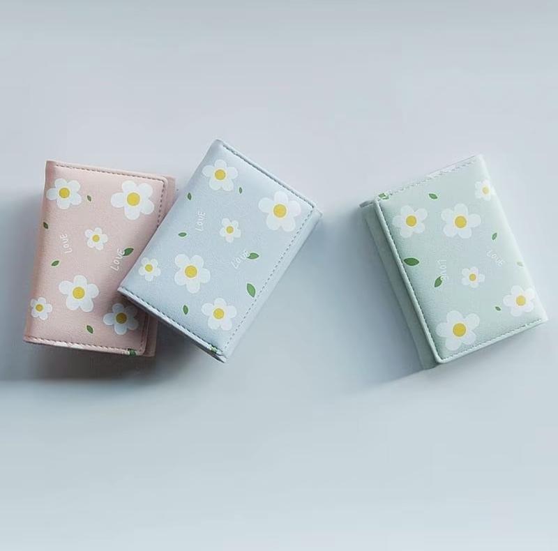 Dompet Lipat Kecil Wanita Daisy's Korea Wanita dengan Desain Stylish Cewek Kartu Uang 8