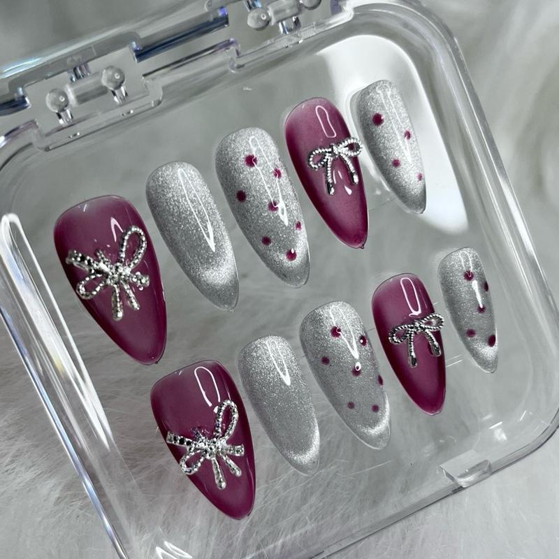 [Nailbox Lộn Xộn] Combo 5 bộ Nailbox ngẫu nhiên màu và form xinh xắn, dễ thương có kèm Keo 5