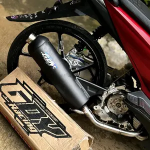 Knalpot Setandar Racing Luster Inlet 28-32mm Out 45mm BY GDY Racing cocok untuk Beat Mio Vario Scoopy Nmax Pcx Aerox dll