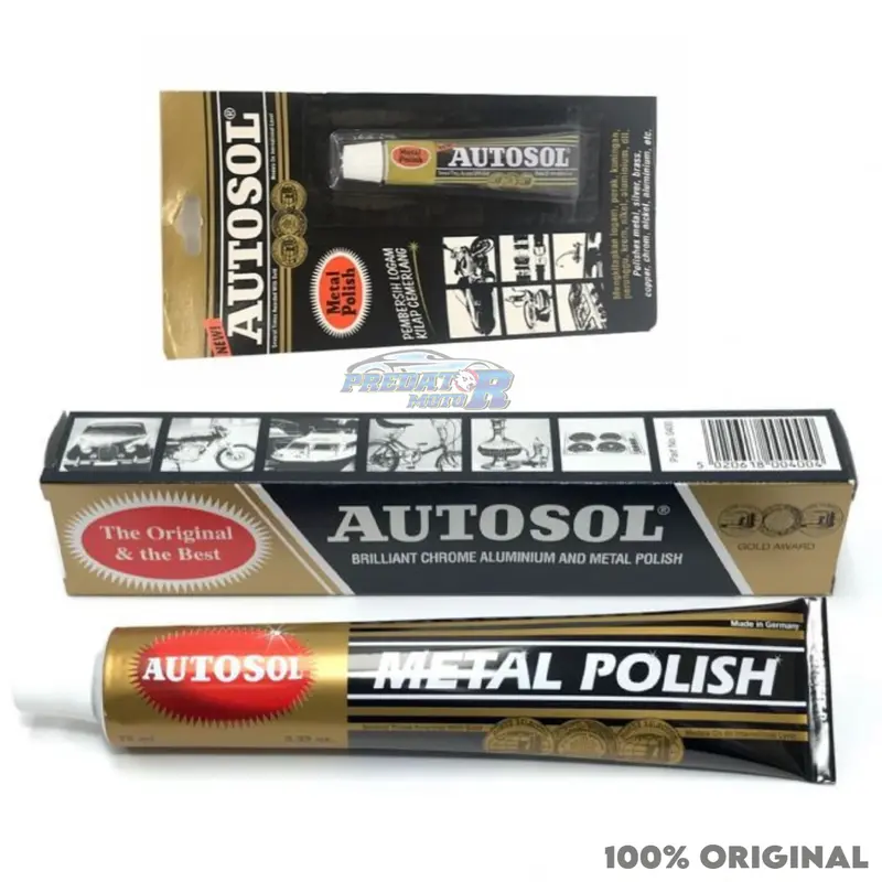 AUTOSOL POLISH METAL CHROME STAINLES PEMBERSIH PENGKILAP LOGAM BESI  Car Coklat Kain 1