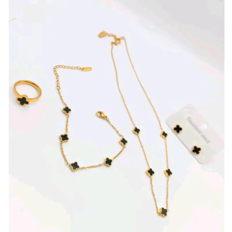 Gelang Kalung Anting Cincin 4Item Titanium 0