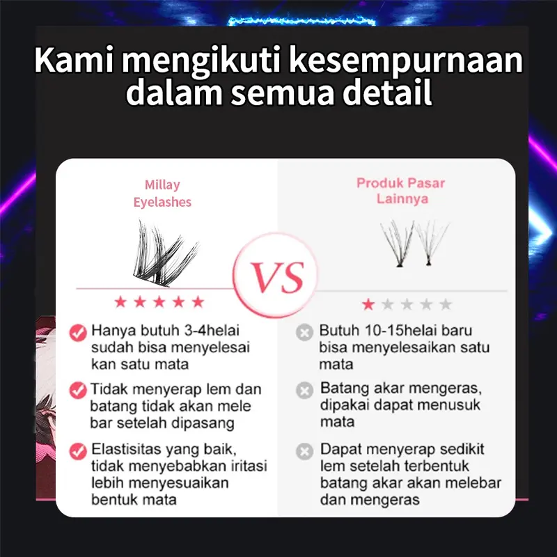 (BEST SELLER) MILAI A12 Russian Look Bulu Mata Palsu - Riasan Mata Eyelash Bulumata | Eyelash Extension 7