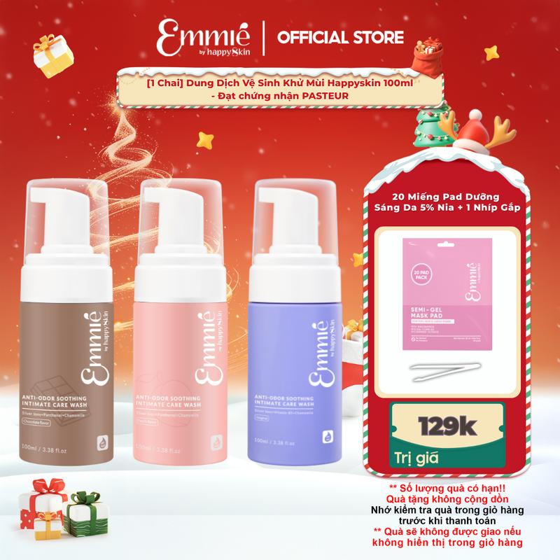   Happyskinvn   1 Chai  Dung Dịch Vệ Sinh Khử Mùi Happyskin Anti-Odor Soothing Intimate Care Wash 100ml - đạt chứng nhận Pasteur dich 