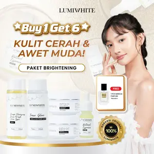 LUMIWHITE - Paket Brightening Lengkap - Toner-Facialwash-Serum-DayCream-NightCream (FREE 1 MERCIA PARFUME RANDOM)