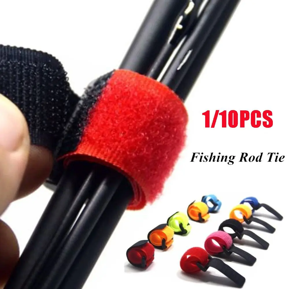 High Quality Bandage Stick Reusable Belt Fishing Rod Tie Holder Nylon