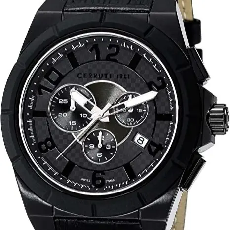 CERRUTI 1881 Jam Tangan Pria  CT100801S01 / CT100801S04 Swissmade Tahan air Analog Black Quartz Watches