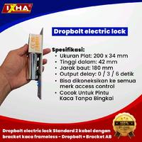 Gambar Dropbolt electric lock Standard 2 kabel dengan bracket kaca frameless - Dropbolt only dari Barrier Gate ID Kota Bekasi 3 Tokopedia