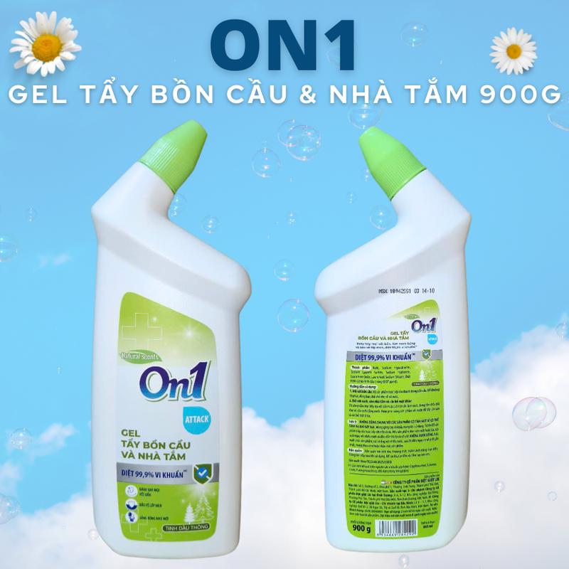 Combo 2 Chai Gel Tẩy Vệ Sinh Bồn Cầu Và Nhà Tắm On1 900G Attack  Diện Mạo Mới  - Diệt 99,9% Vi Khuẩn - ON1 Việt Nam 