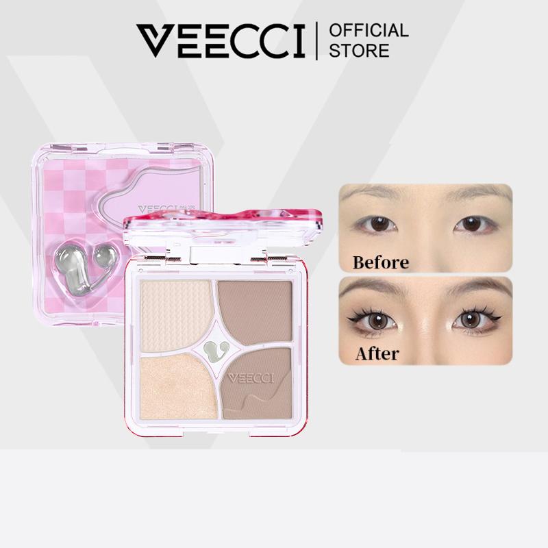 VEECCI Bảng Phấn Bắt Sáng Và Tạo Khối Tự Nhiên Lâu Trôi Chống Nước 8.6g