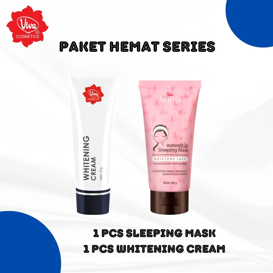 Paket Hemat isi 2 - 1 Pcs Whitening Cream - 1 Pcs Waterdrop Sleeping Mask